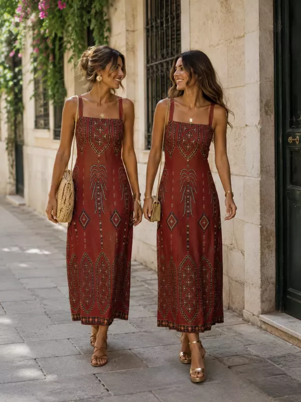 Vestido Túnez teja