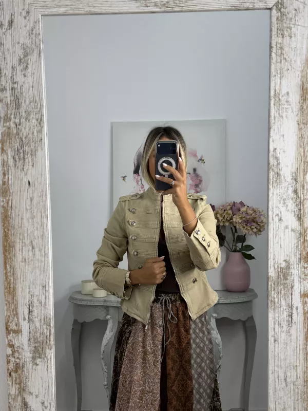 Chaqueta Napoleón vaquera camel