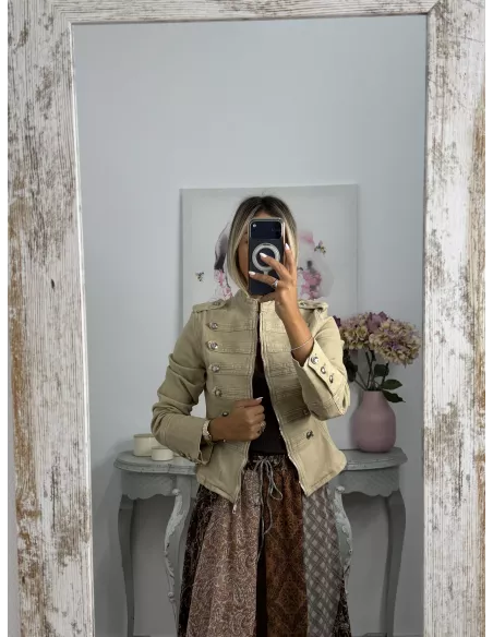 Chaqueta Napoleón vaquera camel