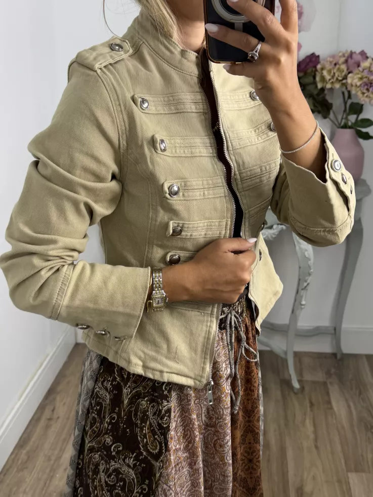 Chaqueta Napoleón vaquera camel