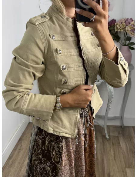 Chaqueta Napoleón vaquera camel