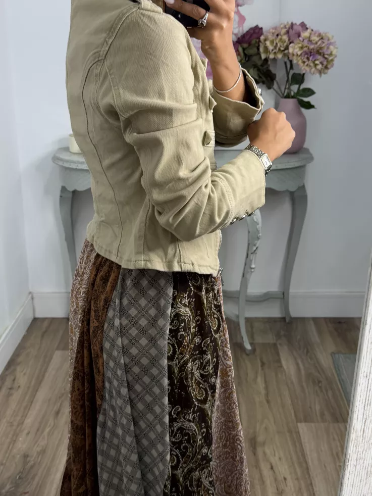Chaqueta Napoleón vaquera camel