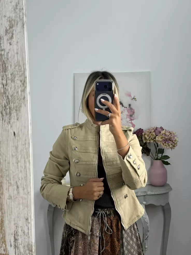 Chaqueta Napoleón vaquera camel