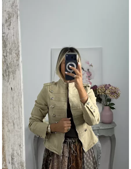 Chaqueta Napoleón vaquera camel