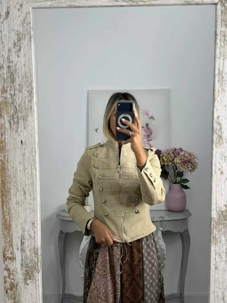 Chaqueta Napoleón vaquera camel