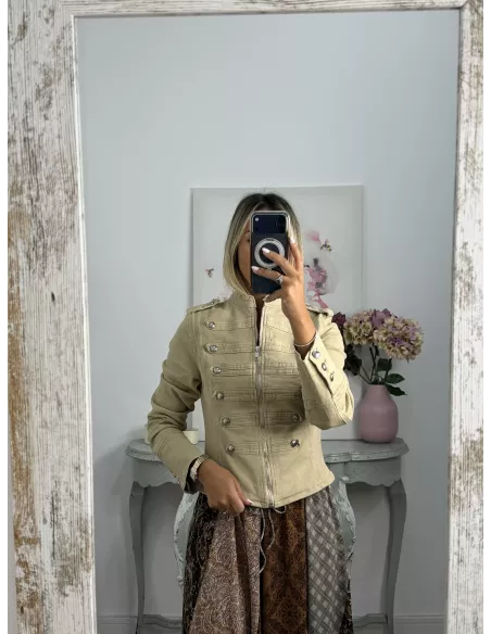 Chaqueta Napoleón vaquera camel