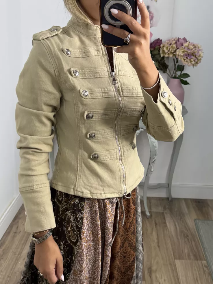 Chaqueta Napoleón vaquera camel