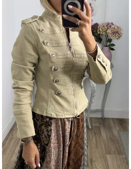Chaqueta Napoleón vaquera camel