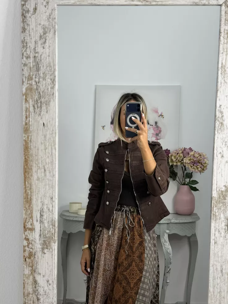 Chaqueta Napoleón vaquera choco