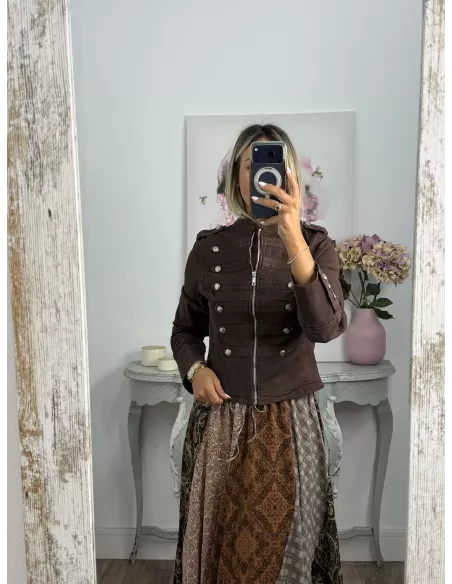 Chaqueta Napoleón vaquera choco