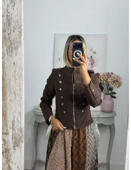 Chaqueta Napoleón vaquera choco