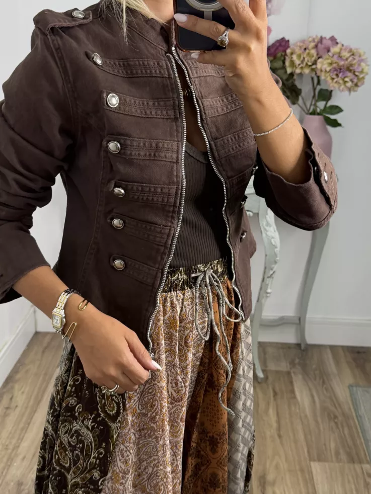Chaqueta Napoleón vaquera choco