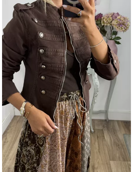 Chaqueta Napoleón vaquera choco