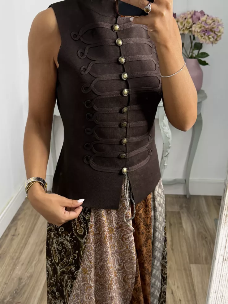 Chaleco corte militar punto choco