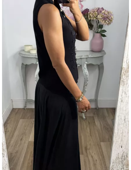 Chaleco corte militar punto negro