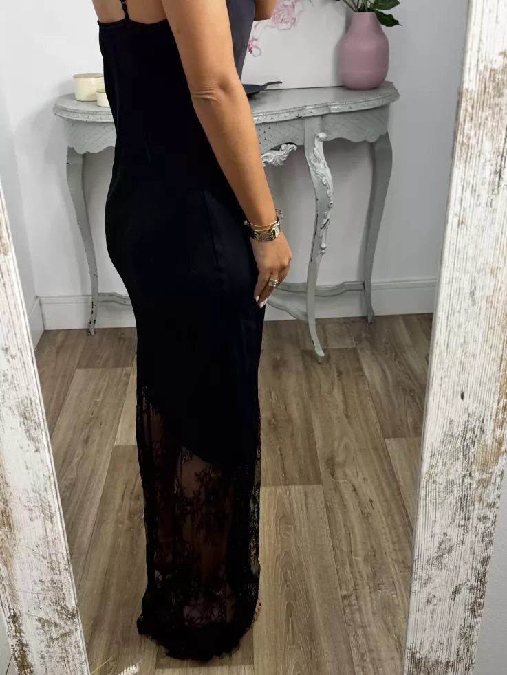 Vestido Bali satinado negro