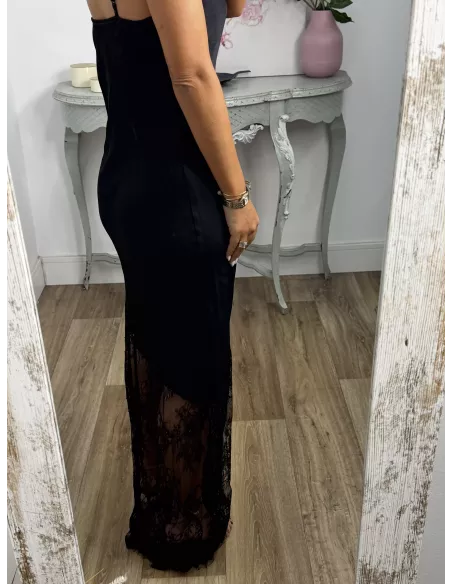 Vestido Bali satinado negro