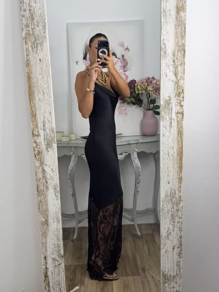 Vestido Bali satinado negro