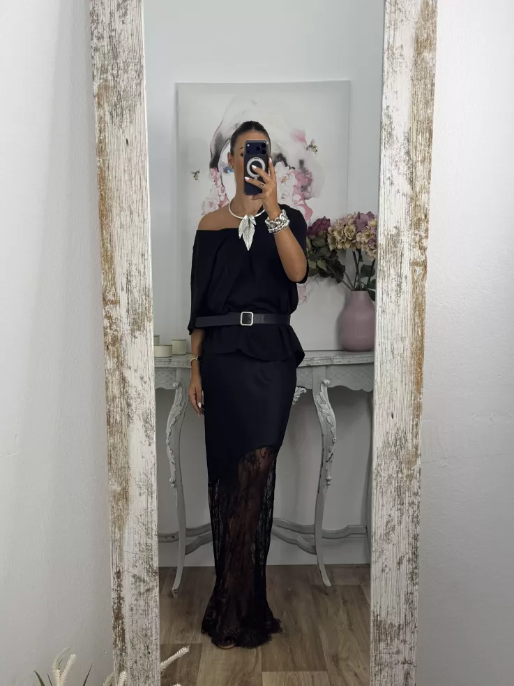Vestido Bali satinado negro