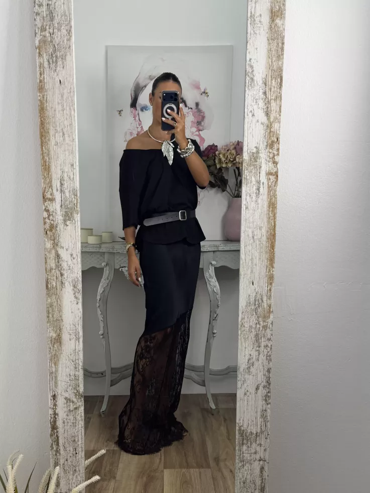 Vestido Bali satinado negro