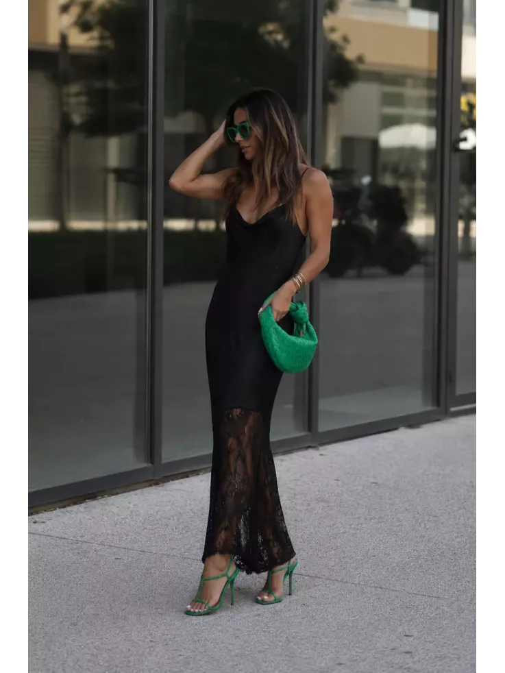 Vestido Bali satinado negro