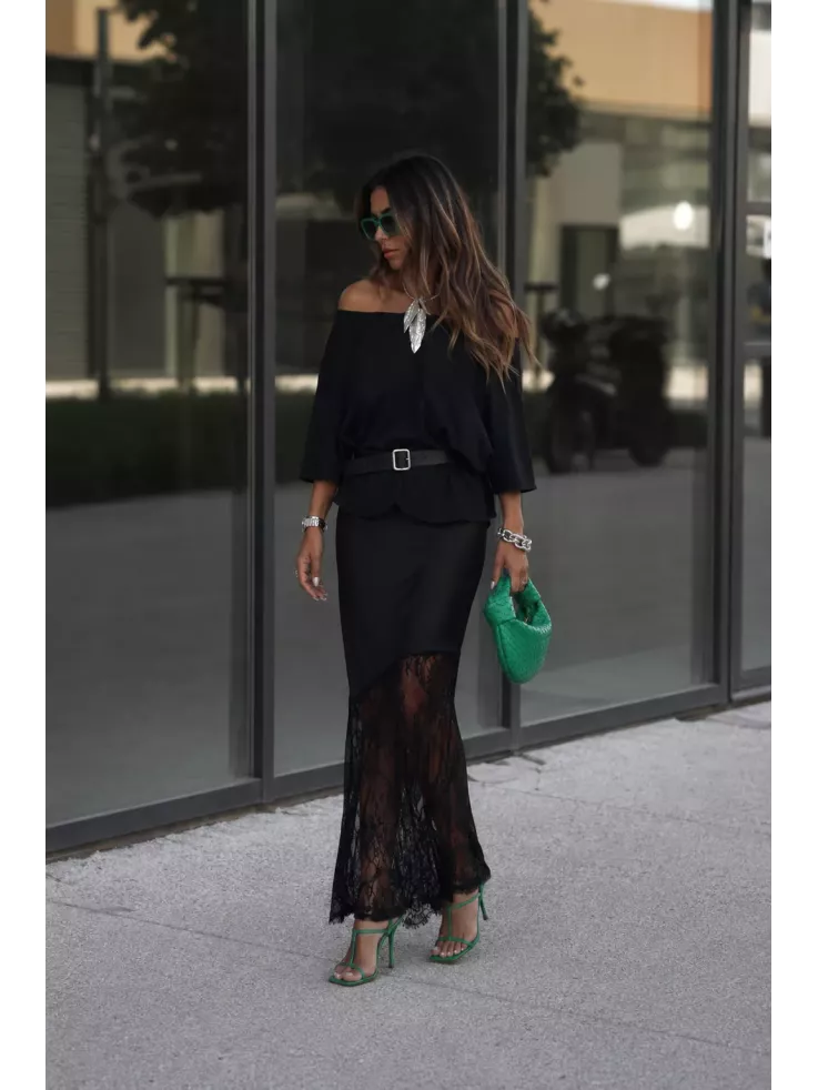 Vestido Bali satinado negro