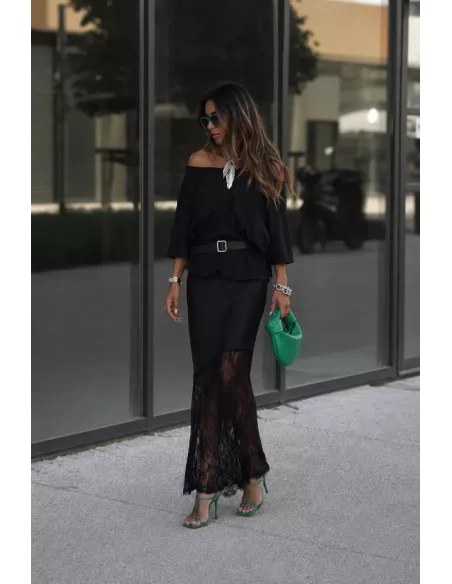 Vestido Bali satinado negro