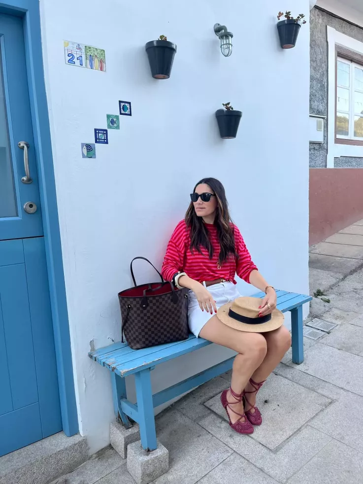 Camiseta San rojo y rosa