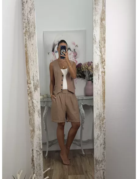 Conjunto Milano camel