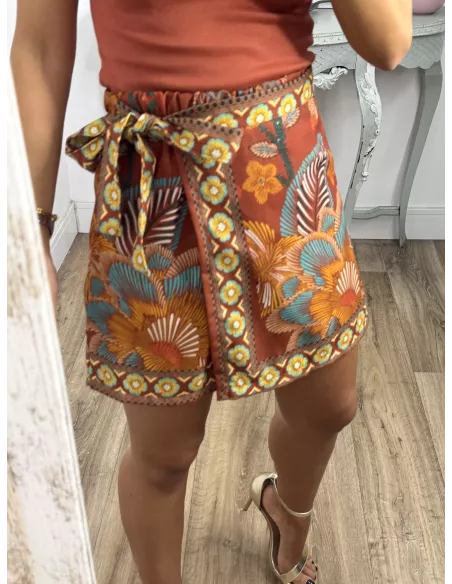 Falda pantalón Hawái teja