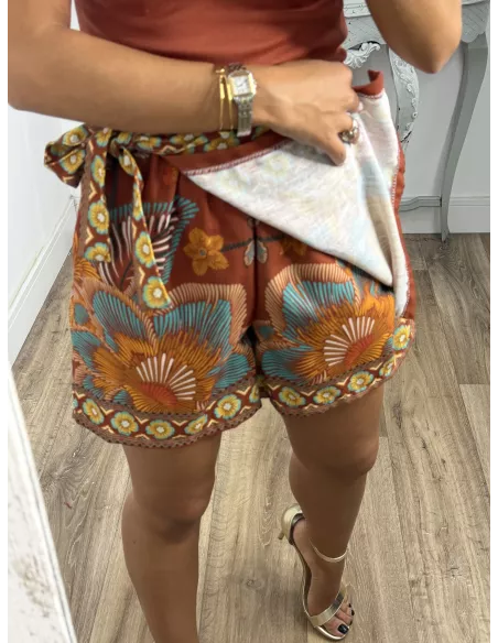 Falda pantalón Hawái teja