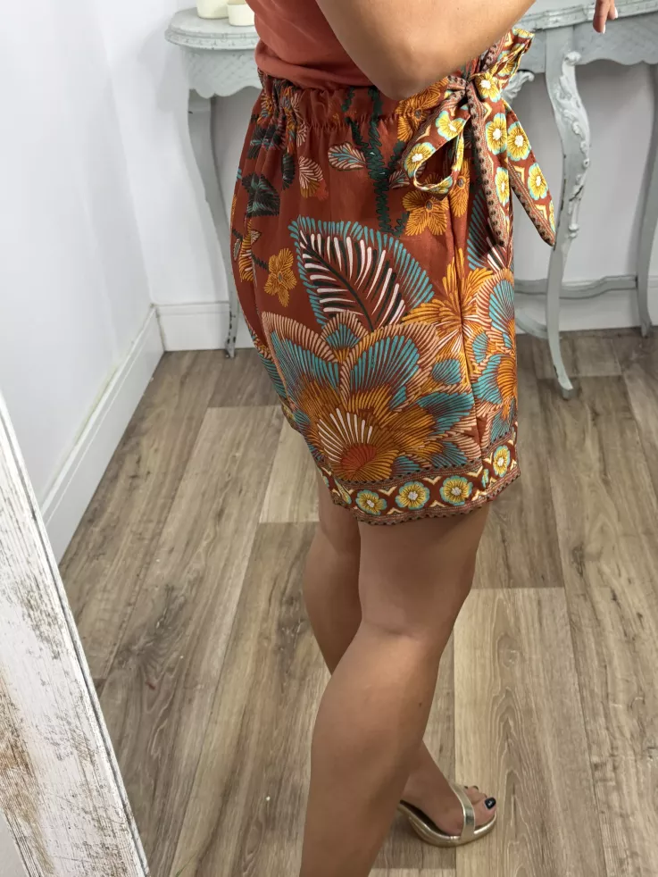 Falda pantalón Hawái teja