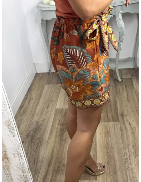 Falda pantalón Hawái teja