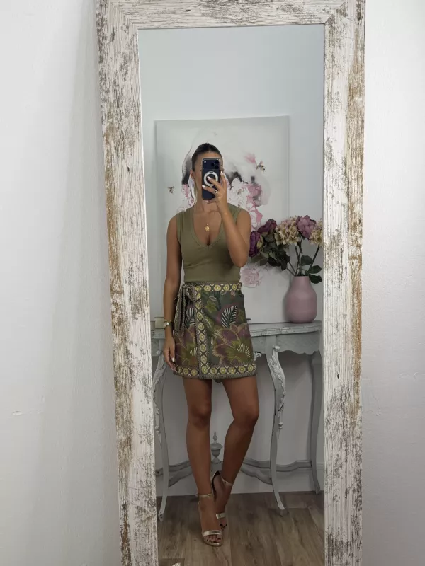 Falda pantalón Hawái verde
