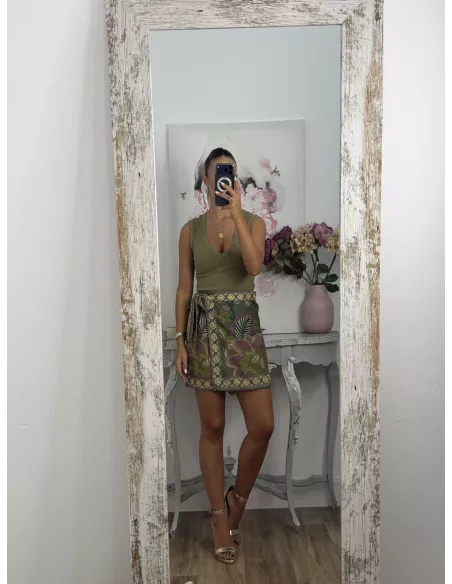 Falda pantalón Hawái verde