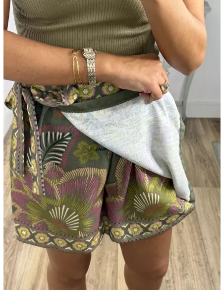 Falda pantalón Hawái verde
