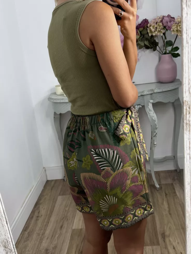 Falda pantalón Hawái verde