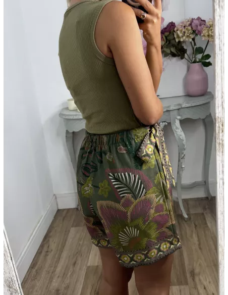 Falda pantalón Hawái verde