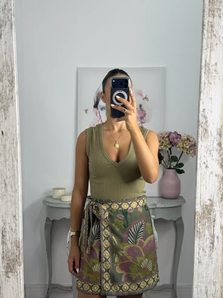 Falda pantalón Hawái verde