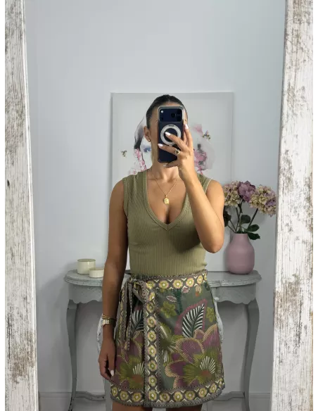 Falda pantalón Hawái verde