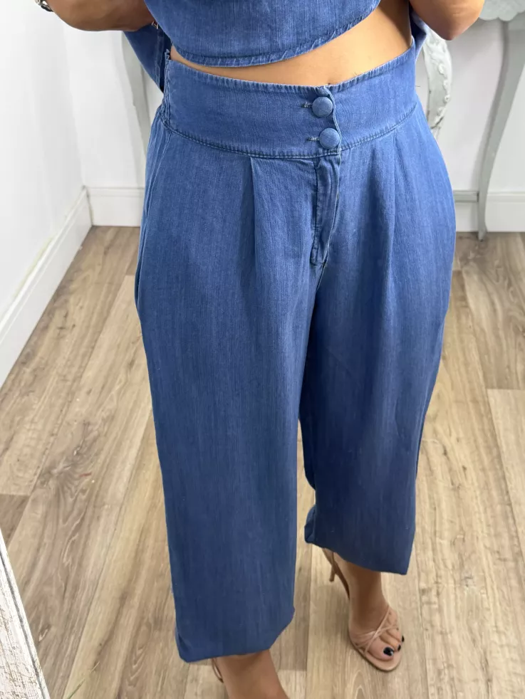 Conjunto Monic denim claro