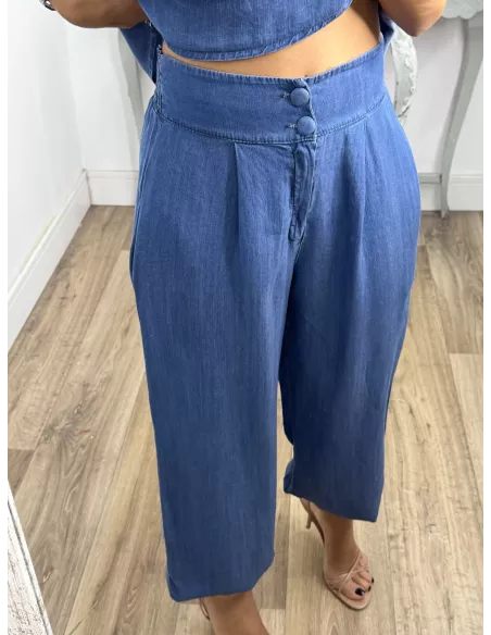 Conjunto Monic denim claro