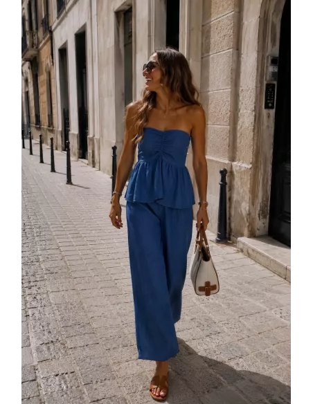 Conjunto Monic denim claro