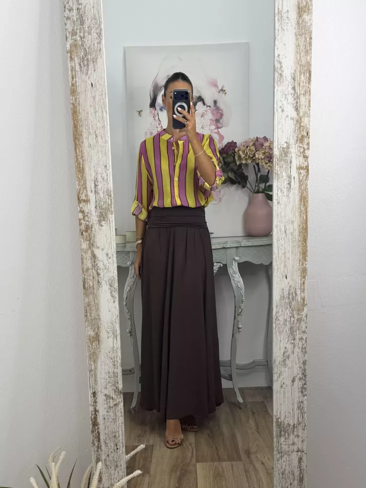 Camisa Blum de rayas amarillo y rosa