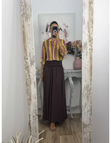 Camisa Blum de rayas amarillo y rosa