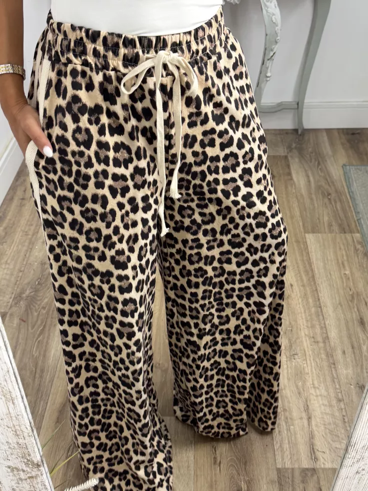 Pantalon print raya lateral