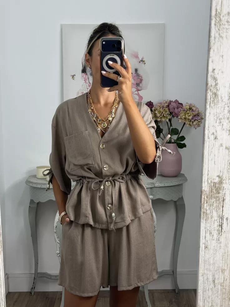 Conjunto Tamy taupe