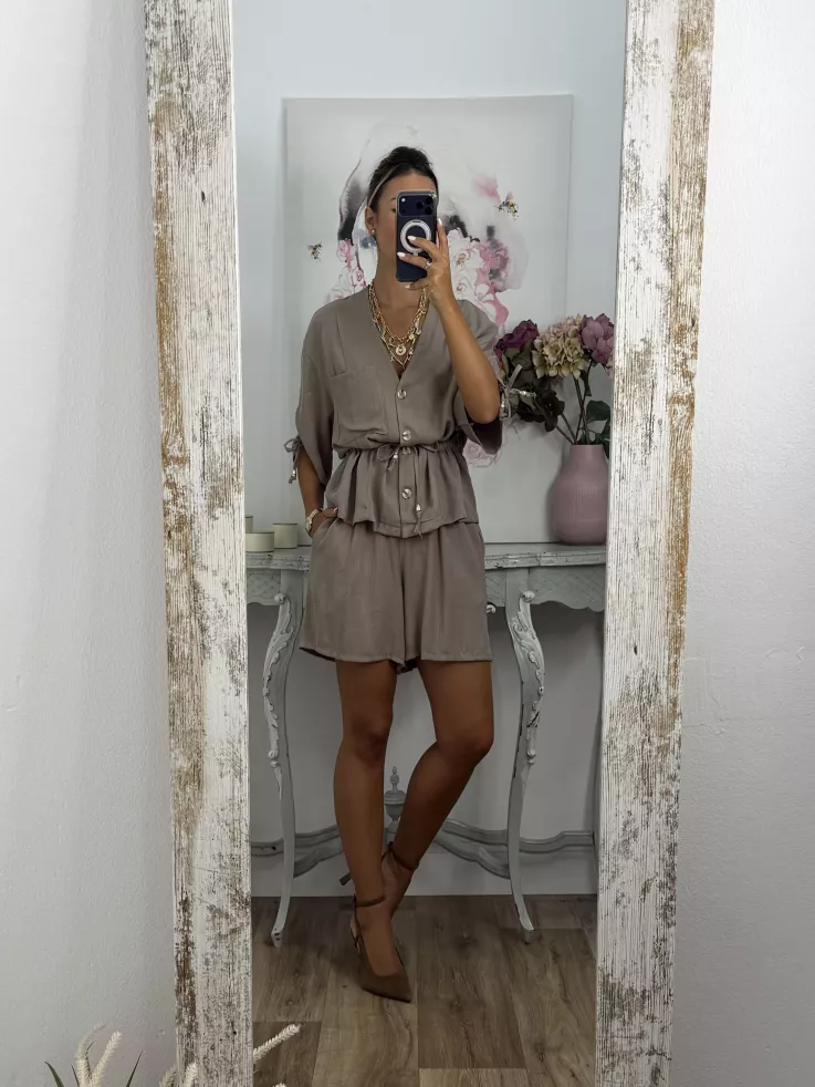 Conjunto Tamy taupe