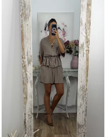 Conjunto Tamy taupe