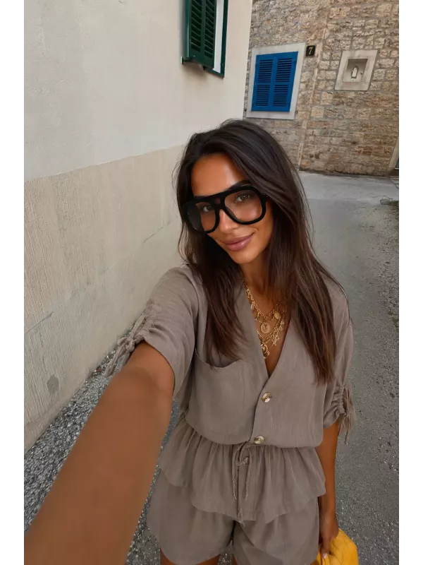 Conjunto Tamy taupe